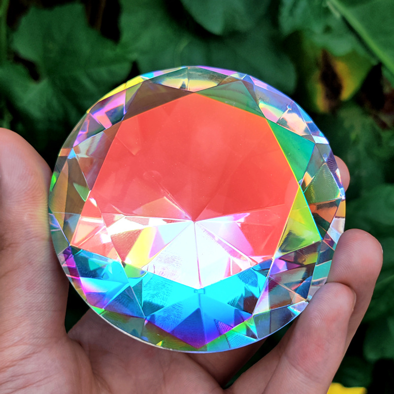 Paper Weight Crystal - 30-80mm AB renkli K9 kristal elmas