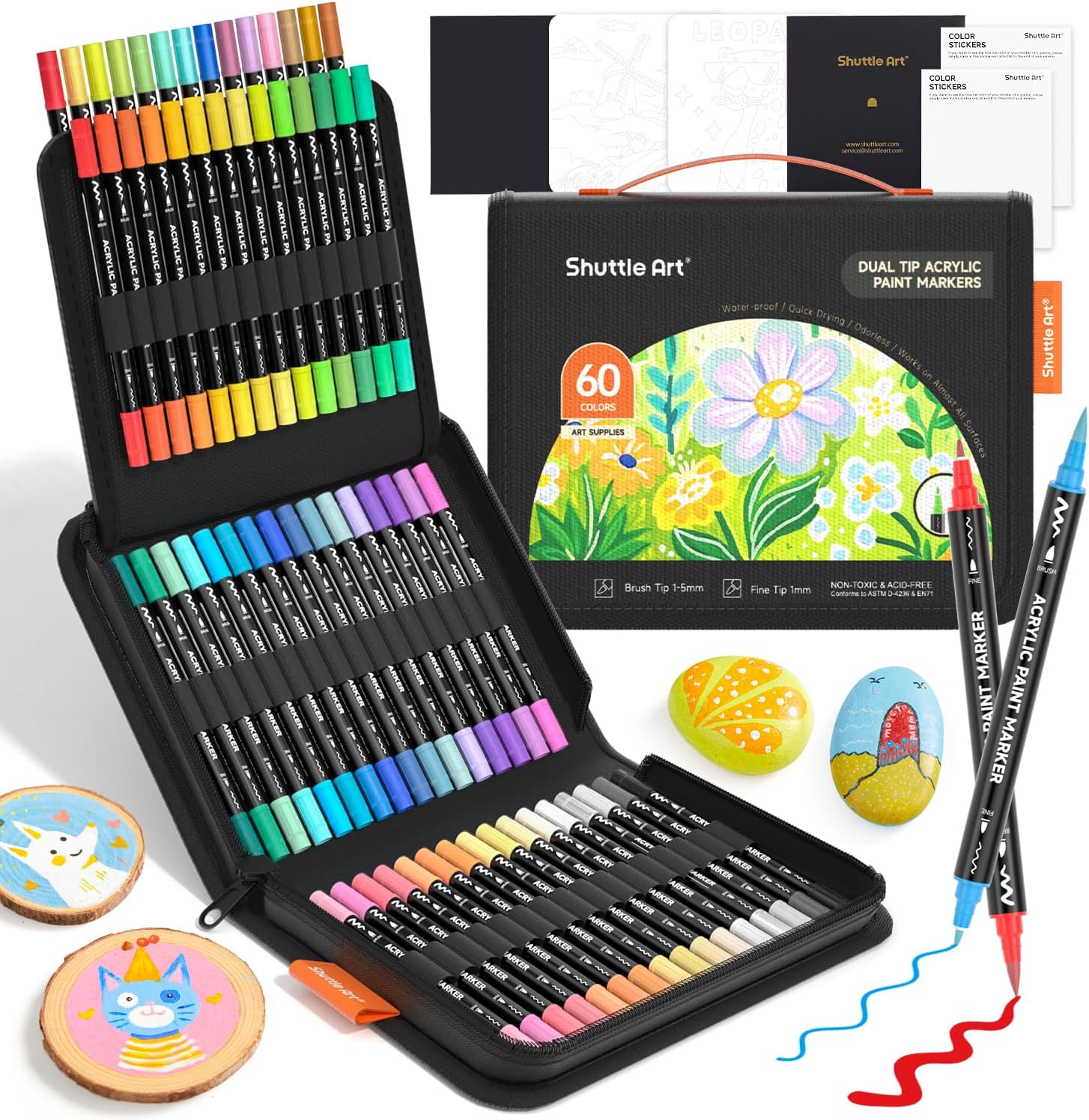 Correction Pen Fine - Shuttle Art 60 Renkli Çift Uçlu