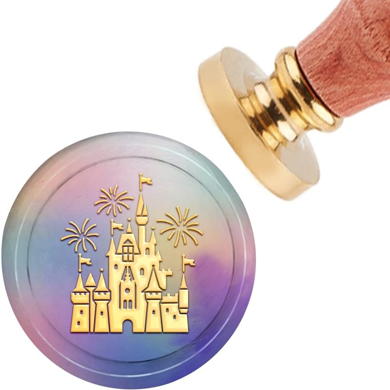 Wax Seal Stamp Set - 1 takım kale mühür mumu damgası