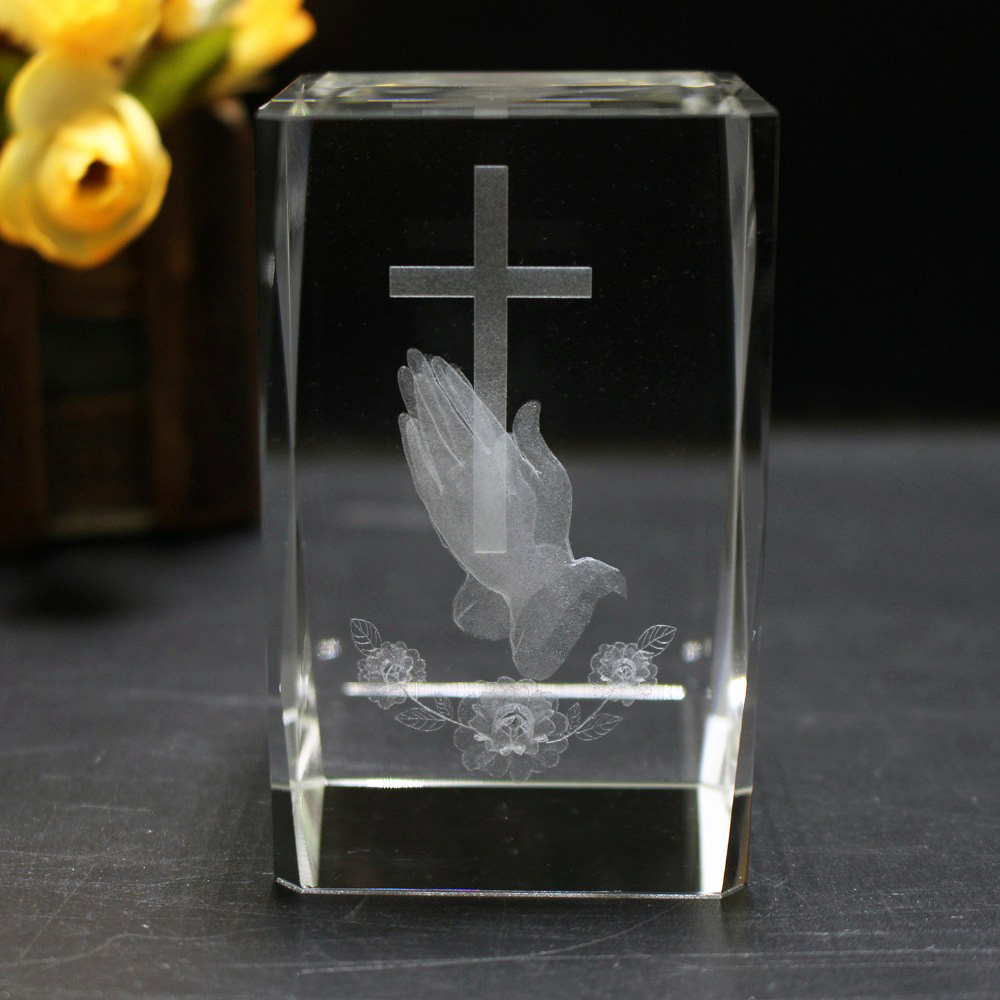 Paper Weight Crystal - 3D Lazer Kristal Dini Küp Kristal