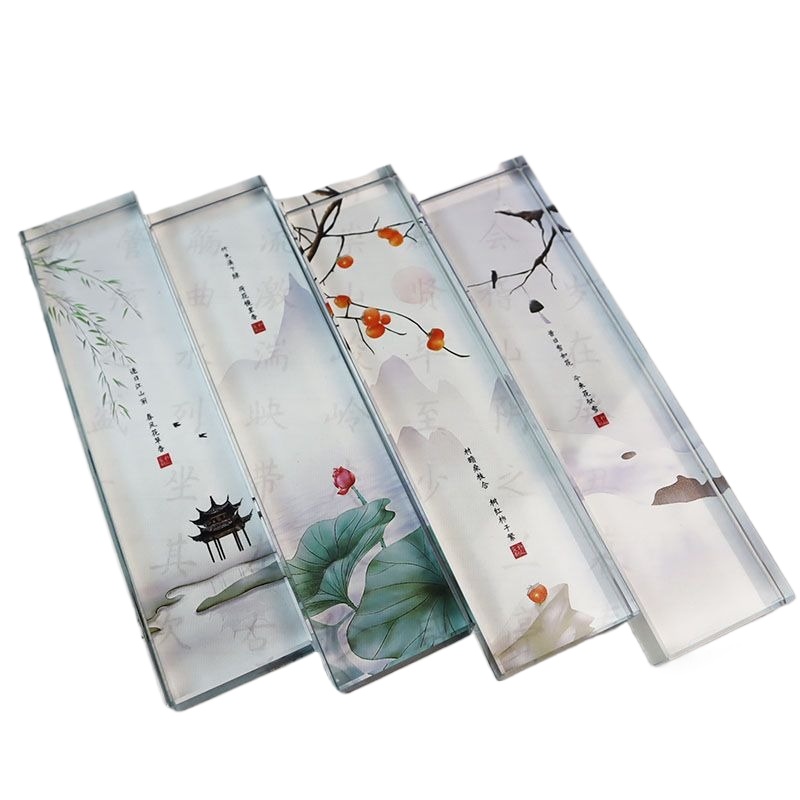 Book Weight Glass - Cam Kağıt Ağırlığı Geleneksel Çin -