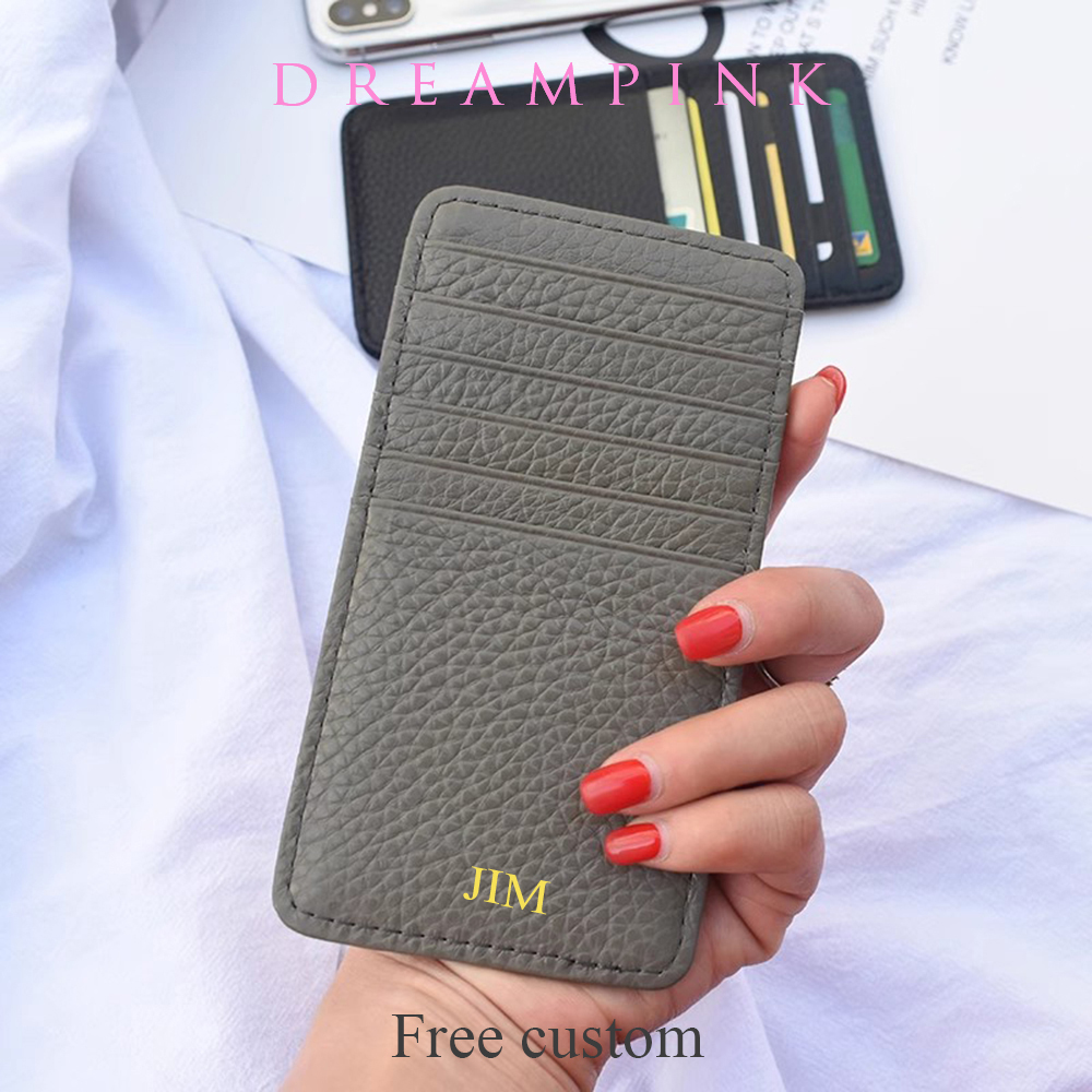 Index Card Holder - Lüks özel ad harfleri dana kartı