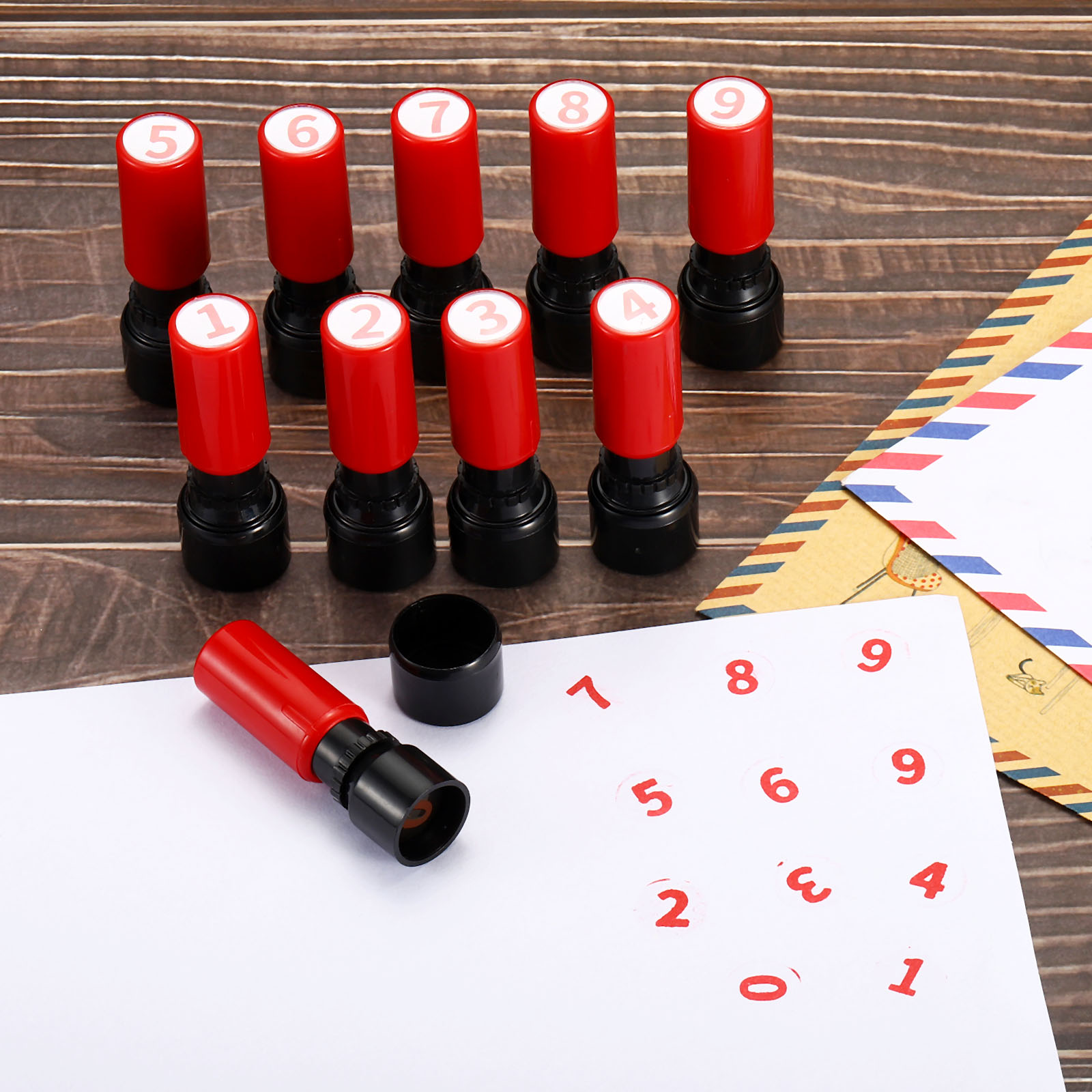 Rubber Date Stamp - Numara Damgaları Kendinden Mürekkepli 0-9 7mm