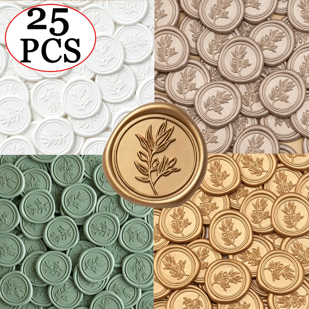 25 adet/takım Zeytin Dalları Y - Wax Seal Stamp Set incelemesi ve fiyatı