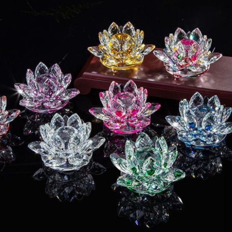 Kristal Lotus Çiçeği Figürü Ev - Paper Weight Crystal incelemesi ve fiyatı