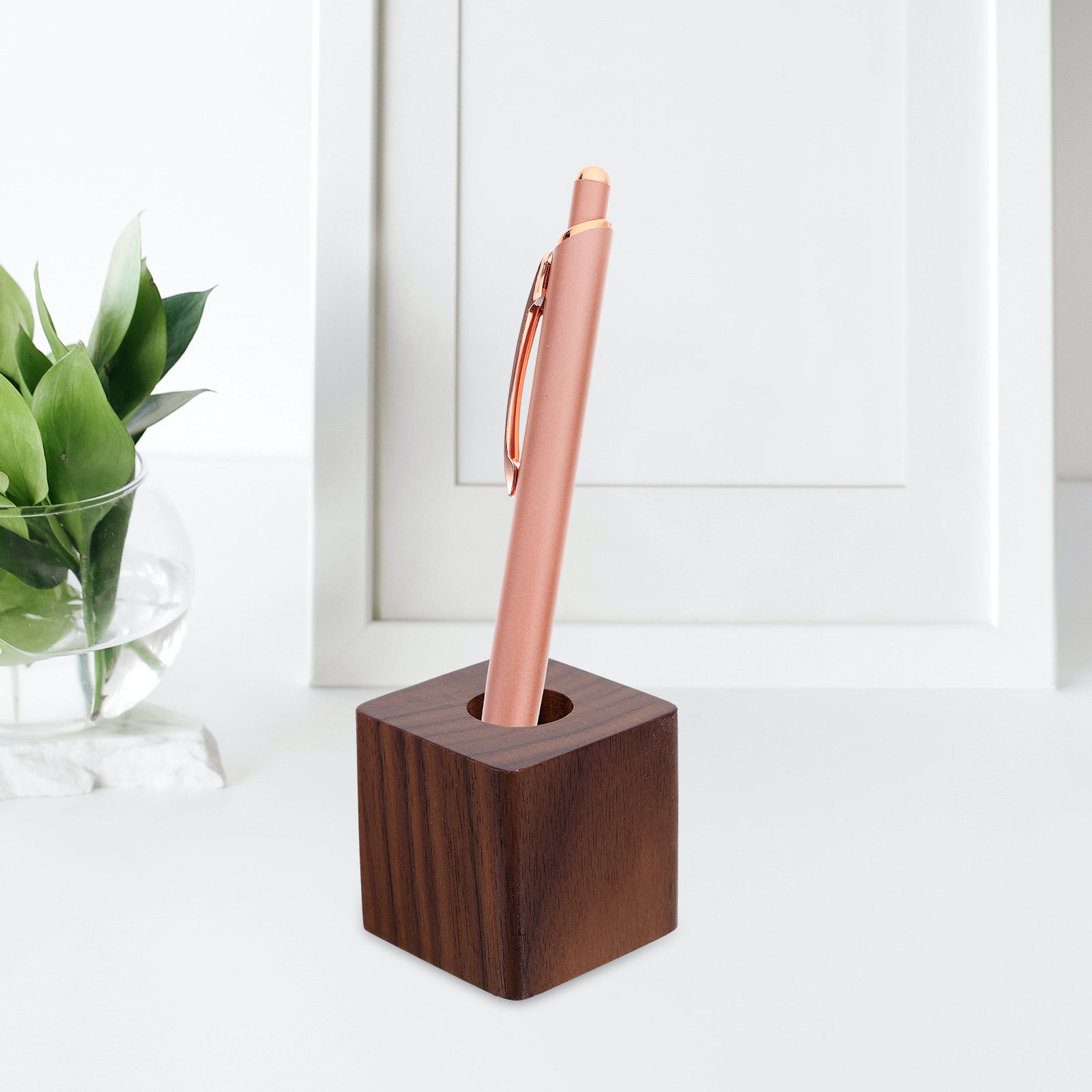 Tekli Ahşap Kalemlik Ceviz Küp - Pen Rest Single incelemesi ve fiyatı